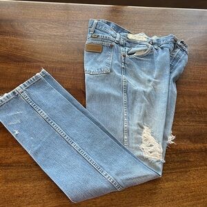Authentic Vintage Wrangler Jeans Thrashed Worn Sexy Denim